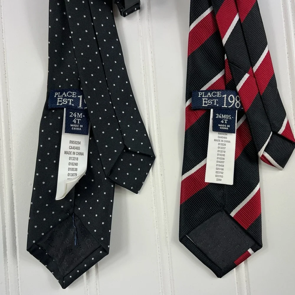 NWT The Children’s Place boys ties size 24 months to 4T, 2 pack
